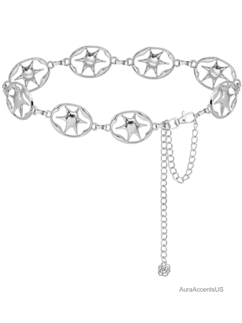 Women's Metal Waist Chain Belt Alloy Link for Dresses